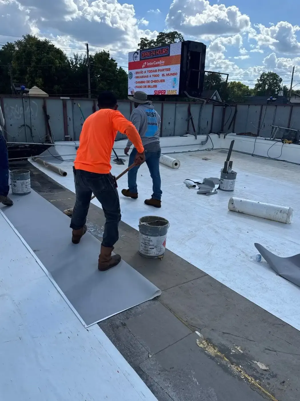 Commercial roof inspection documented in Edinburgh
